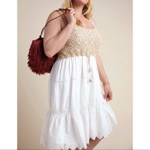 Anthropologie Beckett Crochet Eyelet Boho Dress